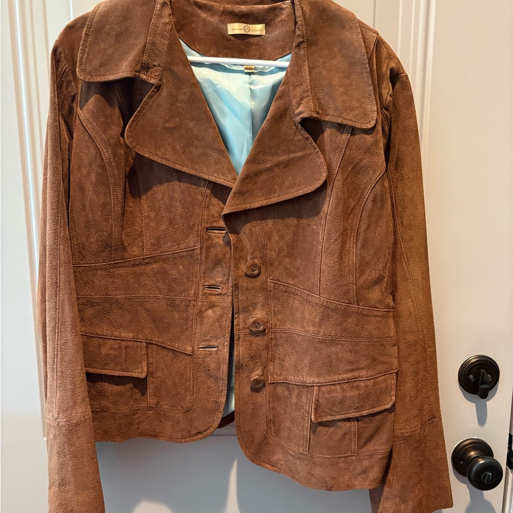 Wilsons Leather Women's Tan Suede Blazer